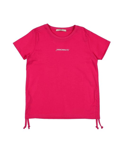 T-shirt rosa geranio da con volant di hinnominate in Pink