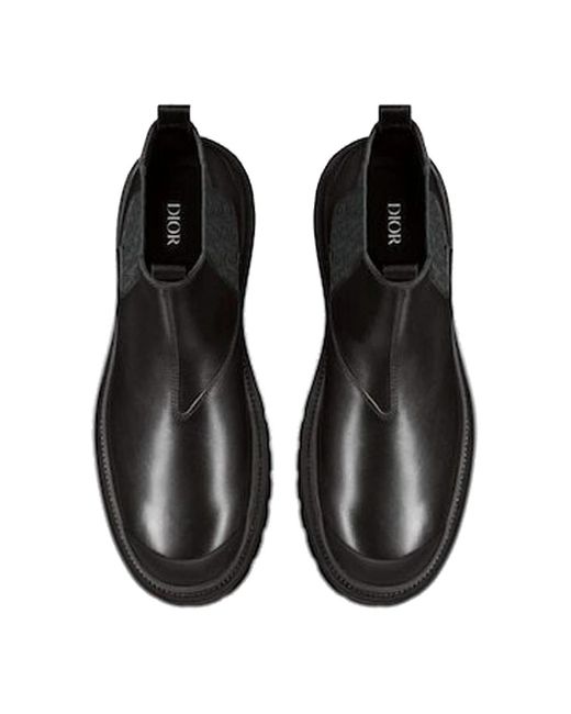 Dior Chelsea-Stiefel aus Leder in Black für Herren