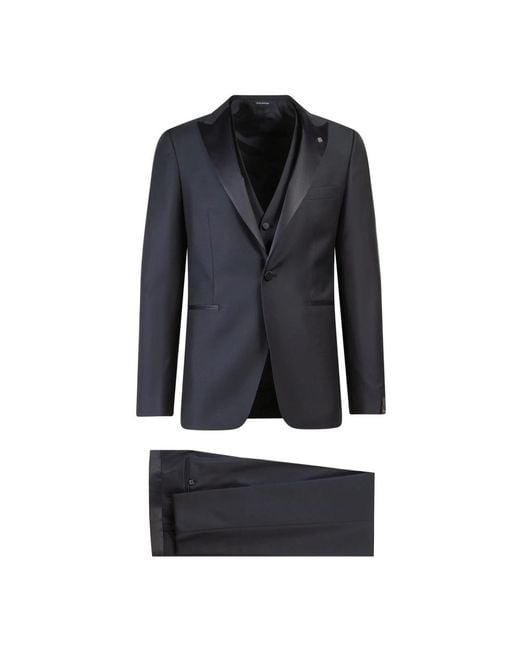 Tagliatore Blue Single Breasted Suits for men