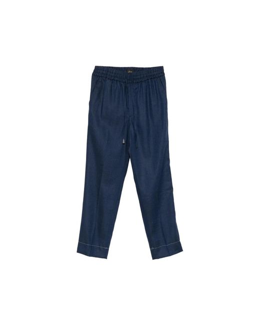 Brioni Blue Tailored Trousers for men