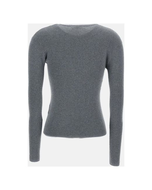 Lisa Yang Gray Round-Neck Knitwear