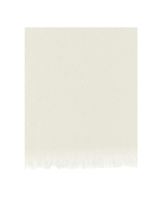 Brunello Cucinelli White Winter Scarves