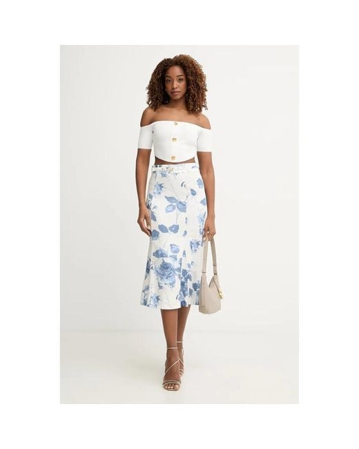 Midi Skirts Guess de color Blue