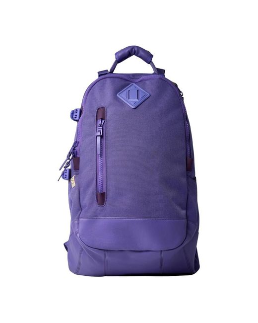 Visvim Nylon Rugzak Met Meerdere Compartimenten in het Purple voor heren