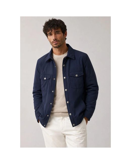 Eleventy Overshirt Imbottita in het Blue voor heren