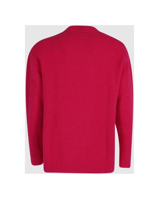 Laneus Red Round-Neck Knitwear for men