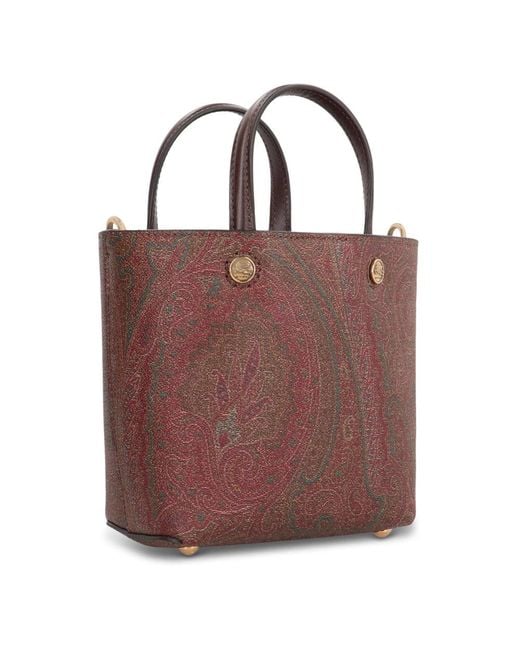 Etro Red Tote Bags