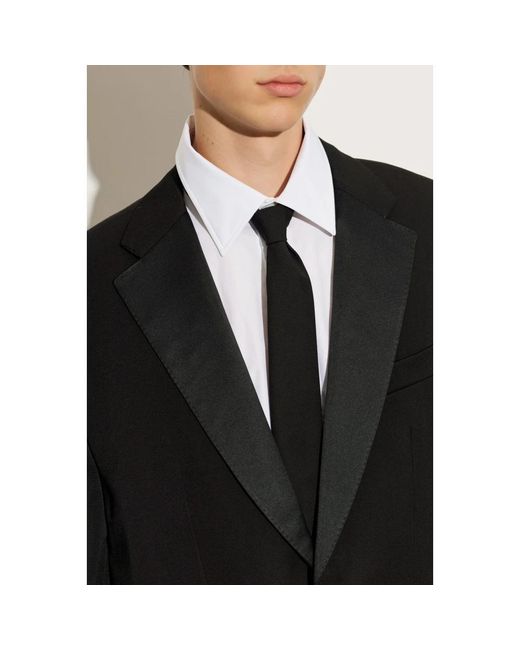 Balenciaga Wool Solid Tie in het Black voor heren