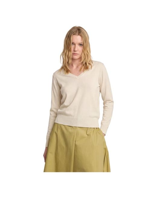 Kocca Chic V-Hals Trui in het Natural