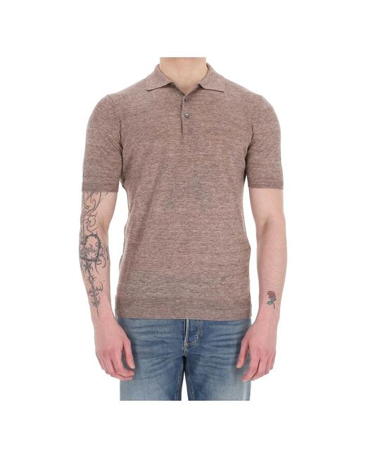 Barba Napoli Gray Polo Shirts for men