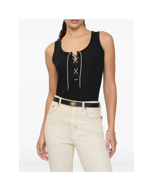 Burberry Black Sleeveless Tops