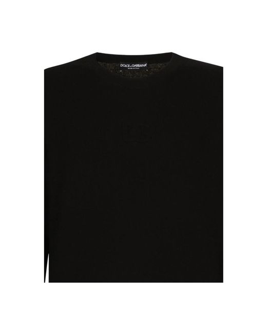 Dolce & Gabbana Black Round-Neck Knitwear for men