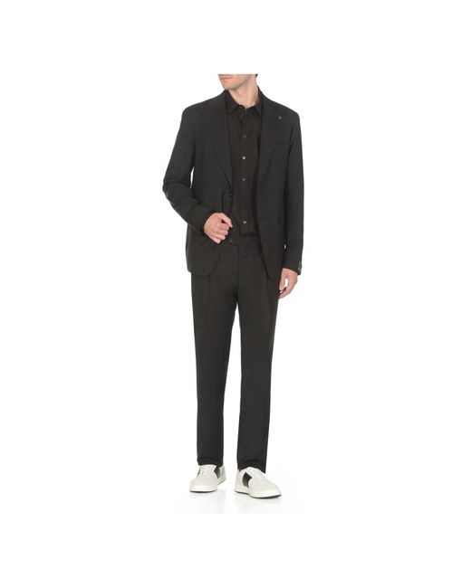 Tagliatore Black Single Breasted Suits for men
