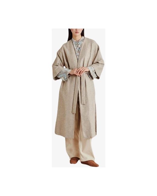 Coats > belted coats Momoní en coloris Natural