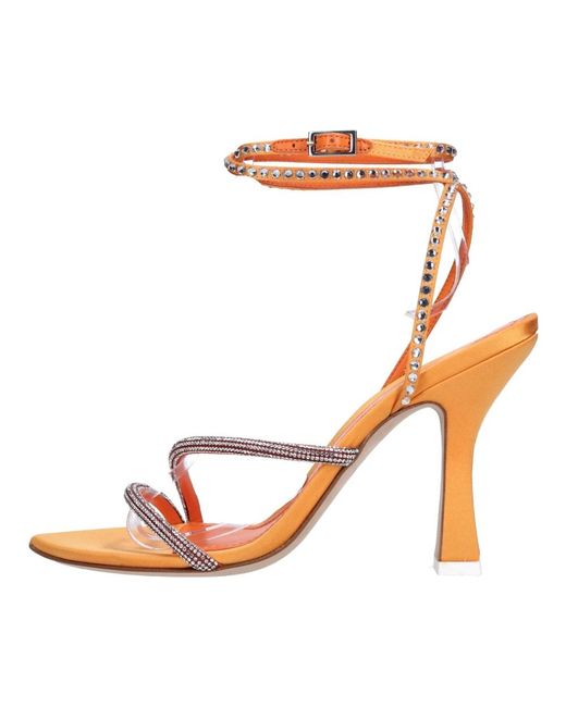 3Juin Orange High Heel Sandals