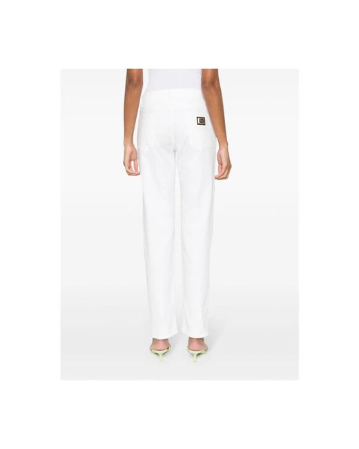 Dolce & Gabbana White Slim-Fit Trousers