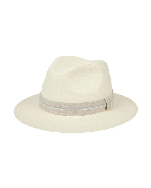 Eleventy Cappello Nastro in Natural für Herren