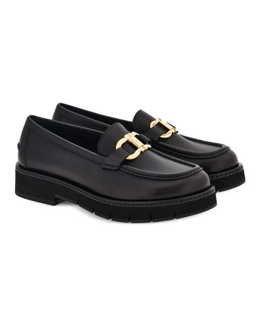 Ferragamo Black Loafers