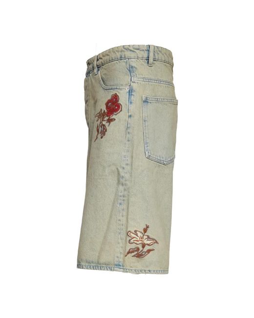 Drole de Monsieur Gray Denim Shorts for men