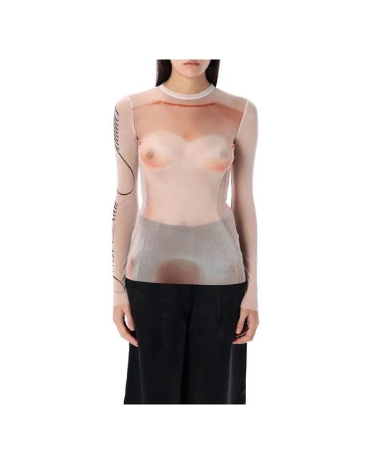Jean Paul Gaultier Pink Hellrosa tüll top 'the classic'