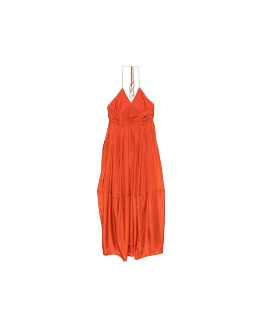 Zimmermann Mahon Halter Maxi Jurk in het Orange