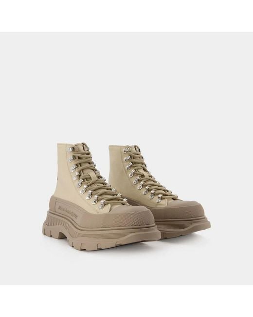 Alexander McQueen Natural Lace-Up Boots for men