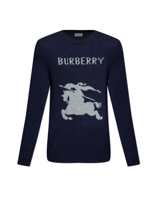 Burberry Round-Neck Knitwear in het Blue voor heren