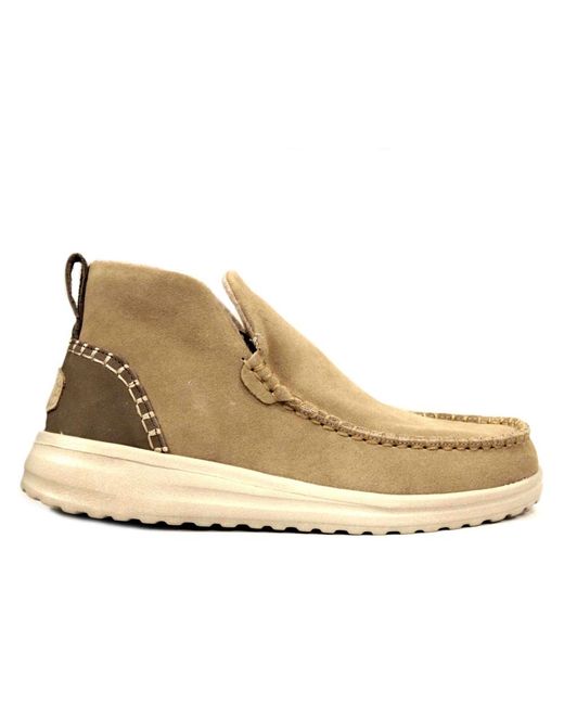 HeyDude Natural Ankle Boots