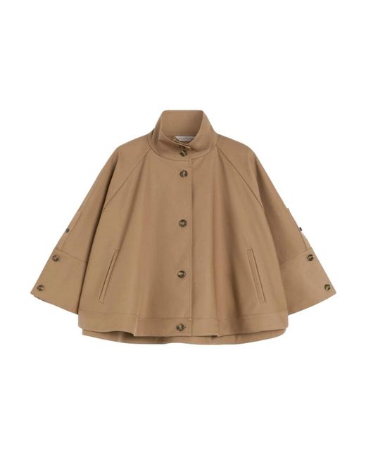 Max Mara Fulcro Cape in het Brown
