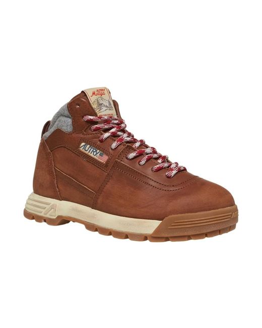 Autry Brown Lace-Up Boots for men