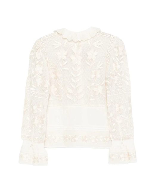 Blouses Antik Batik de color White