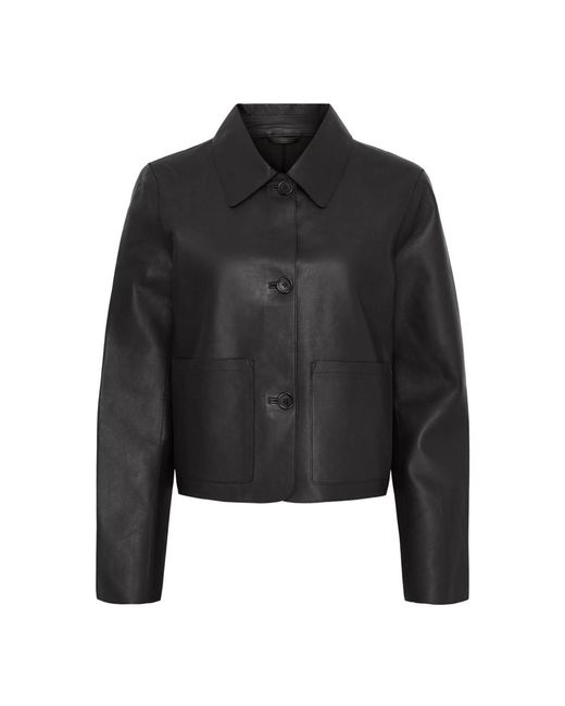 Leather Jackets Btfcph en coloris Black