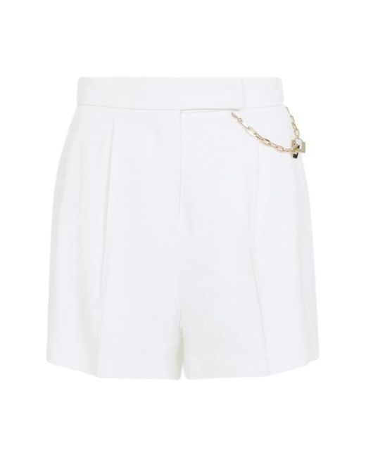 Elisabetta Franchi White Short Shorts