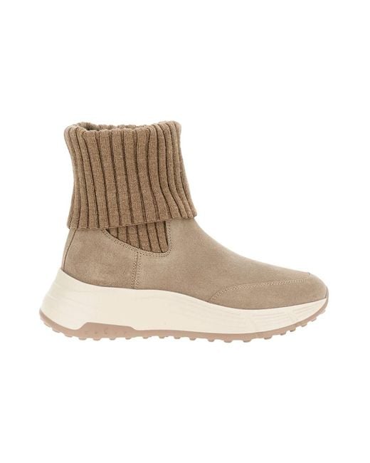 Hogan Natural Knitted H669 Boots