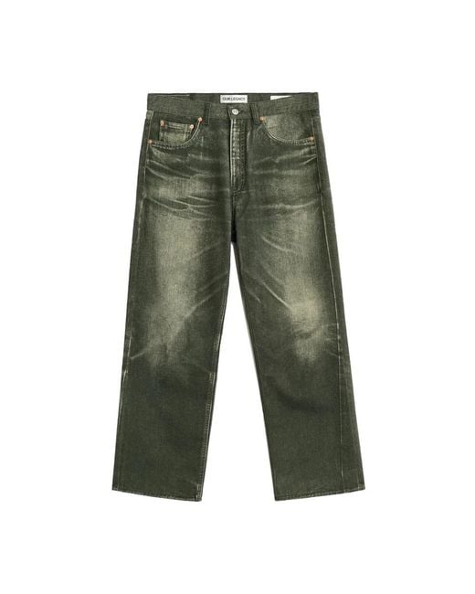 Our Legacy Green Straight Jeans for men