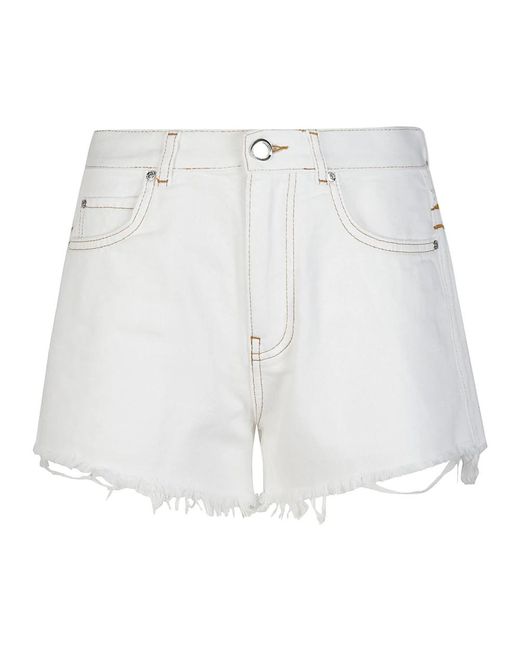 Blanco nieve miel pantalones cortos Pinko de color White