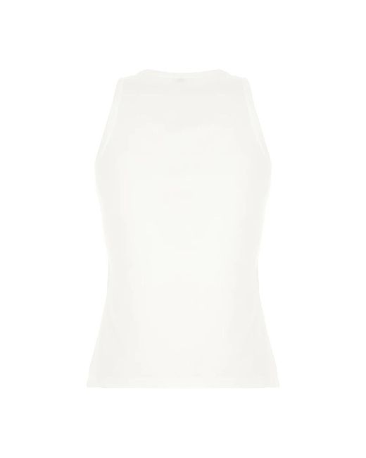 Saint Laurent White Sleeveless Tops