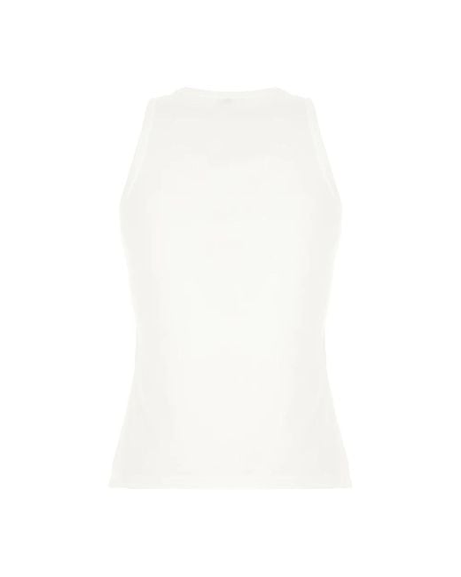 Saint Laurent White Sleeveless Tops