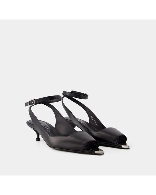 McQueen Black Punk Sandals