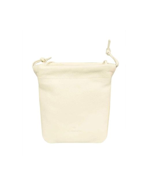 Il Bisonte Stijlvolle Leren Crossbodytas in het White