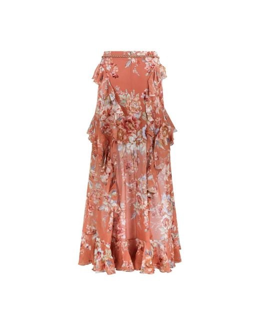 Zimmermann Red Maxi Skirts