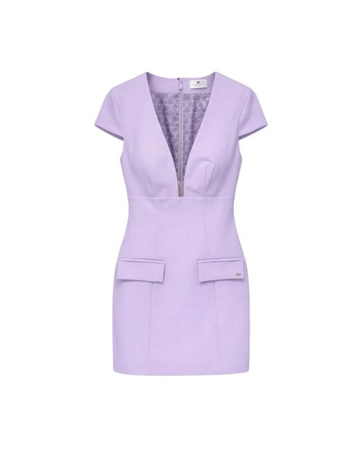 Elisabetta Franchi Purple Short Dresses