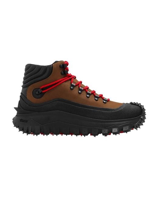 Moncler Brown Lace-Up Boots for men