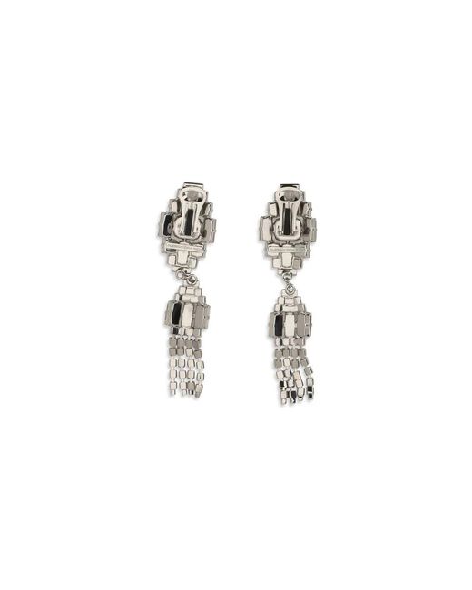 Alessandra Rich Metallic Silver Metal Earrings