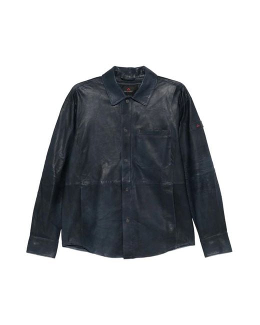 Peuterey Blue Leather Jackets