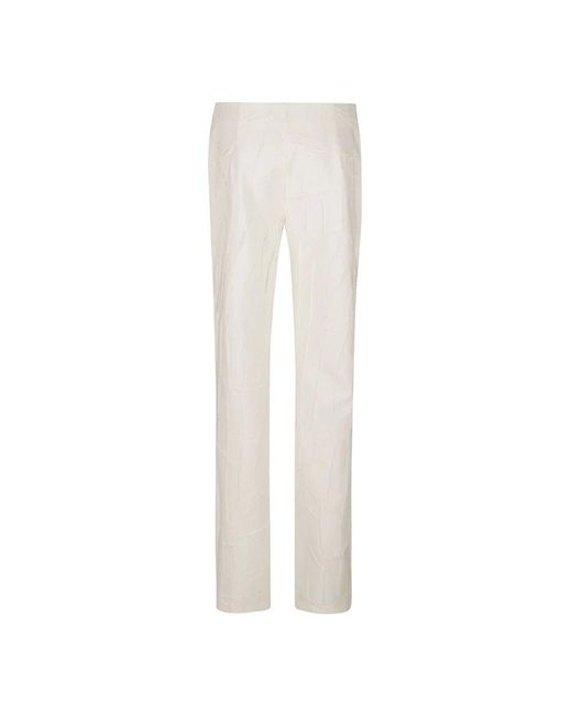 Blumarine White Slim-Fit Trousers