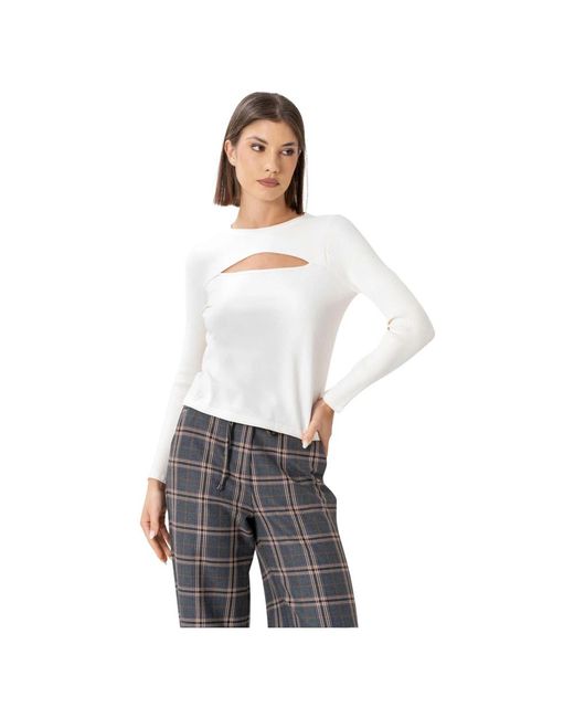 Kocca White Long Sleeve Tops