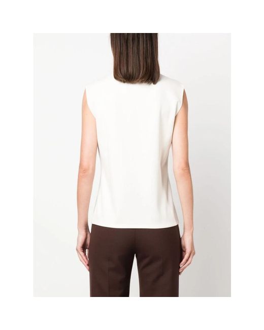 Theory White Sleeveless Tops