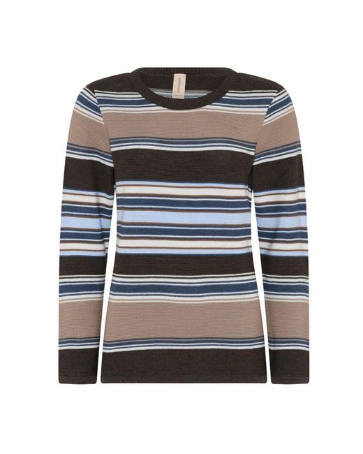 Skovhuus Gray Gestreifte Links Pullo Bluse Haselnuss