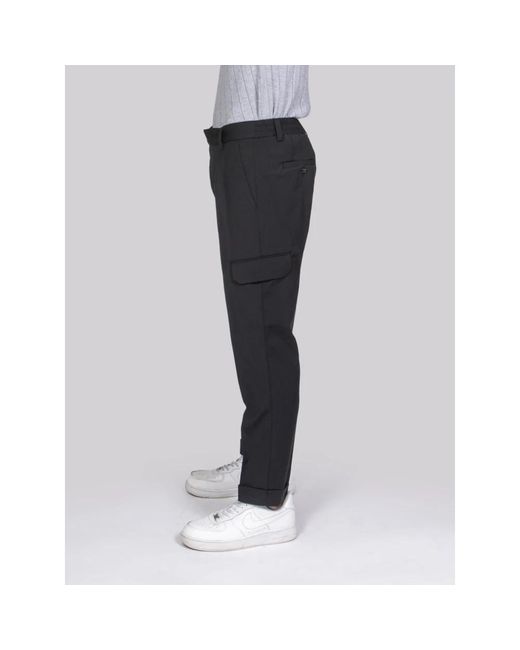 Paolo Pecora Black Slim-Fit Trousers for men